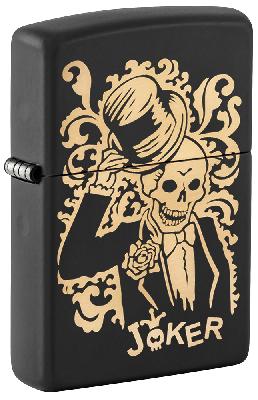 Зажигалка ZIPPO Skull Design с покрытием Black Matte, латунь, 38x13x57 мм