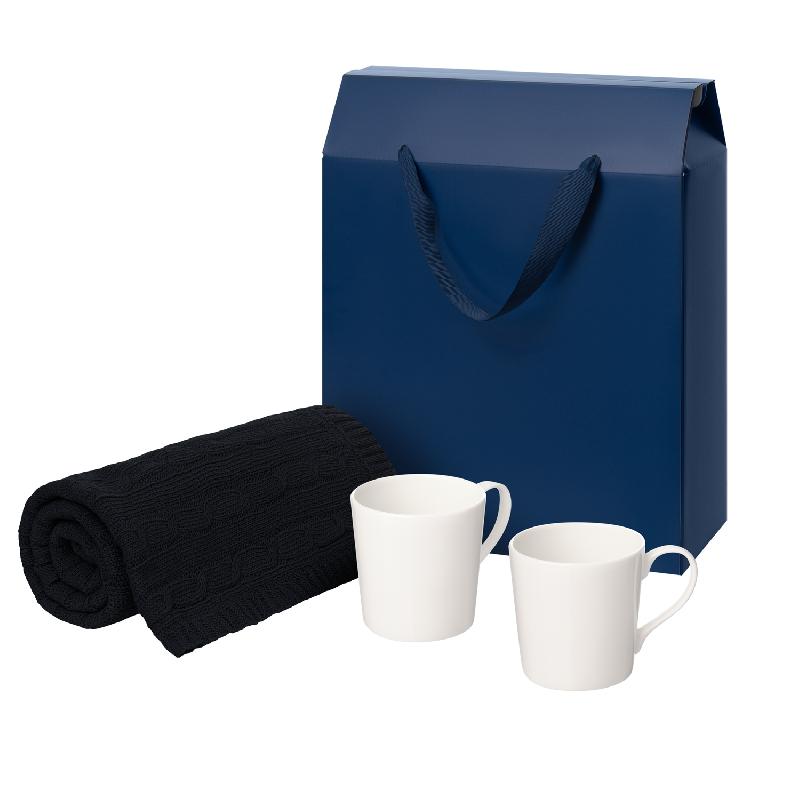 Подарочный набор Siena, Fado,  в коробке-пакете (две фарфоровых кружки, плед)