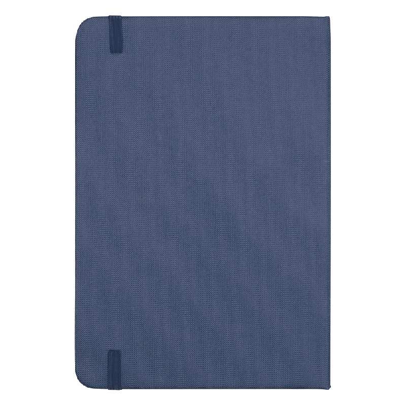 Блокнот А5 Hobard, в твердой тканевой обложке c резинкой в линейку