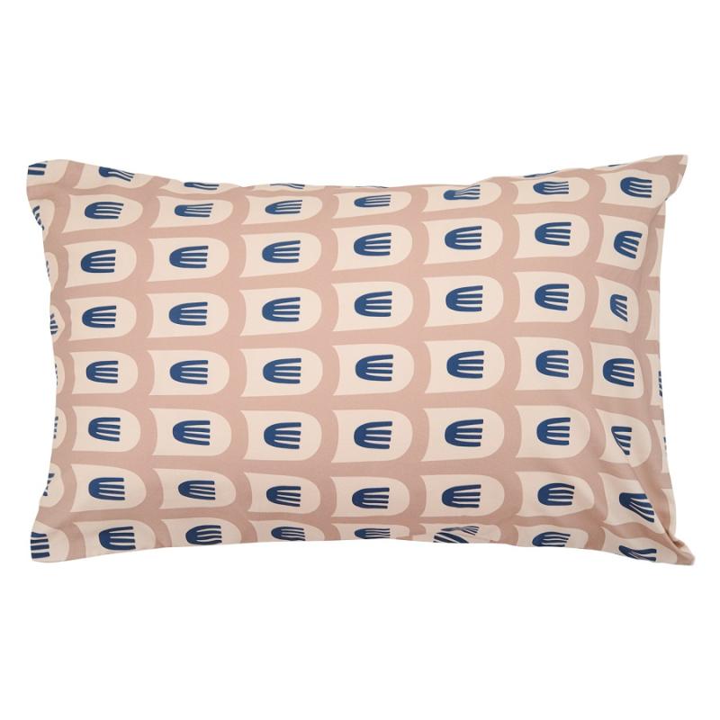 Набор из двух наволочек из сатина розового цвета с принтом  time из коллекции cuts&pieces, 50х70 см