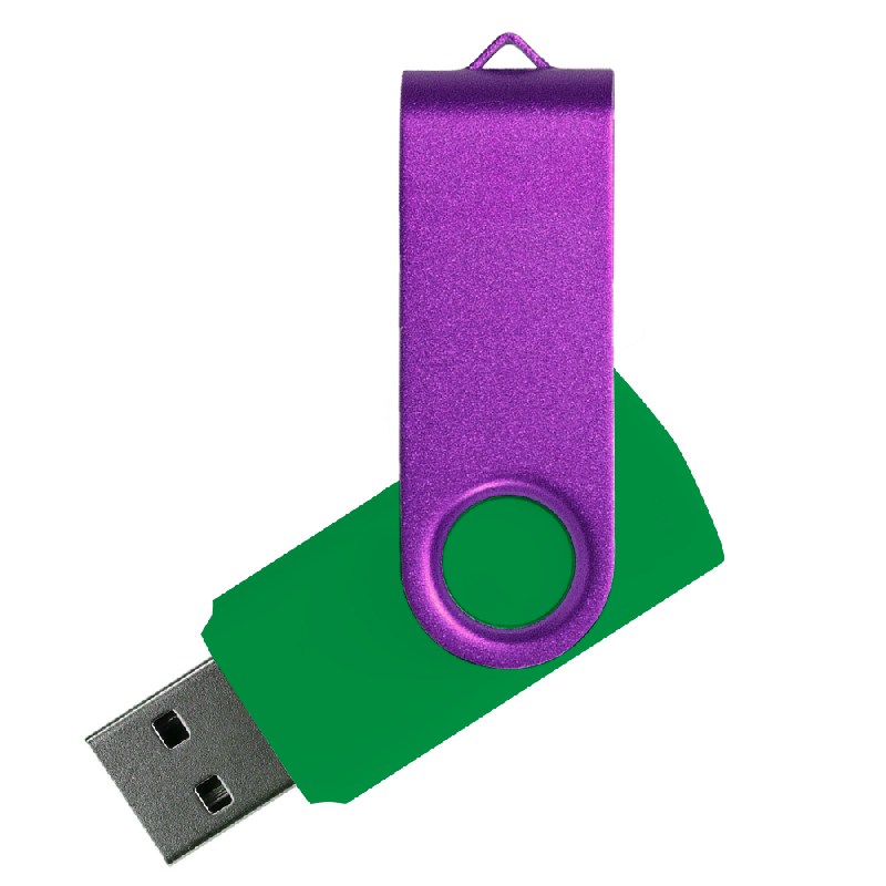 Флеш накопитель USB 2.0 Twister Сolor Mix 16GB, пластик Софт Тачметалл
