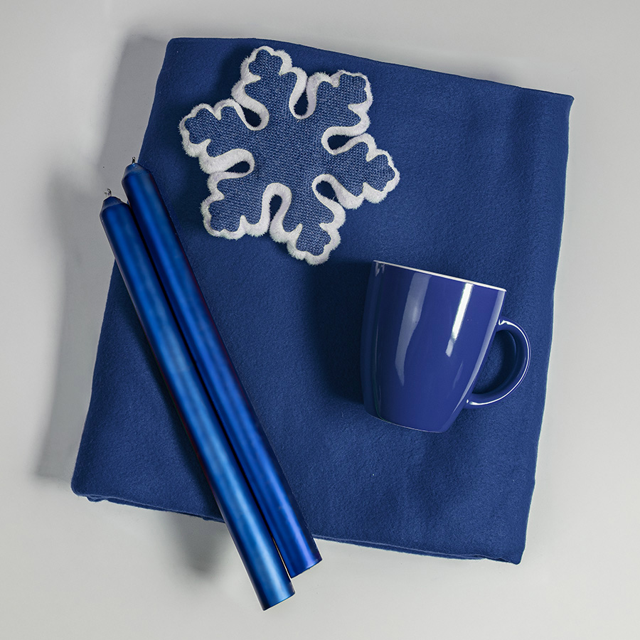 Набор подарочный MOOD: плед, кружка, игрушка, свечи, красный