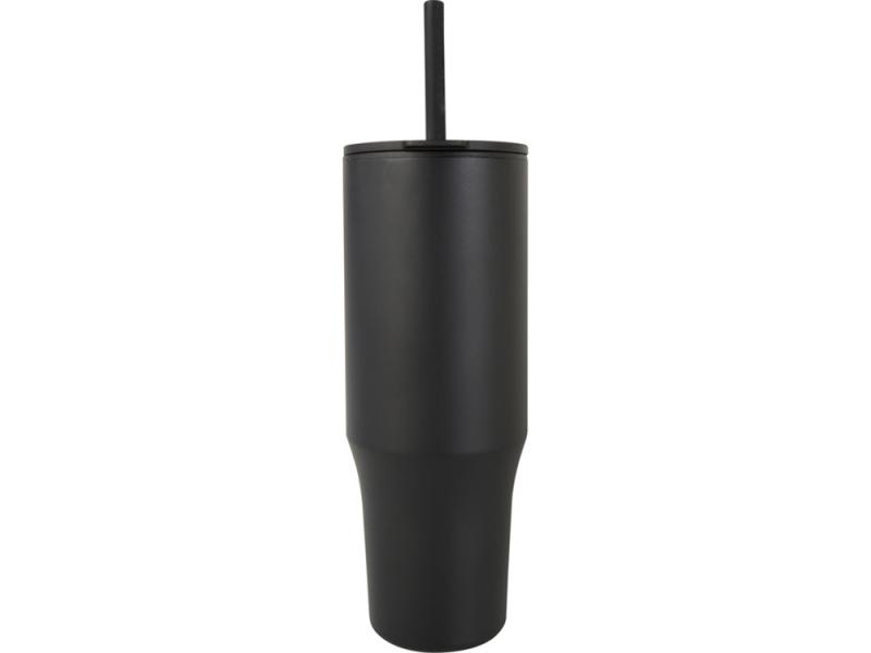 Герметичная термокружка Brady с силиконовой трубочкой, переработанная сталь, 900 мл