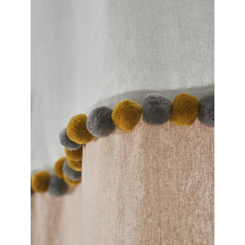 Штора из хлопка с помпонами  из коллекции essential, 150х290 см