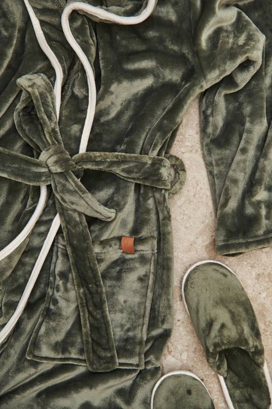 Банный халат VINGA Louis из rPET GRS, S-M, унисекс, 350 г/м²