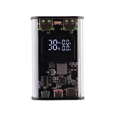 Зарядное (22.5W) устройство "Inside" 9000 mAh с прозрачным корпусом и цифровым индикатором заряда/напряжения/силы тока