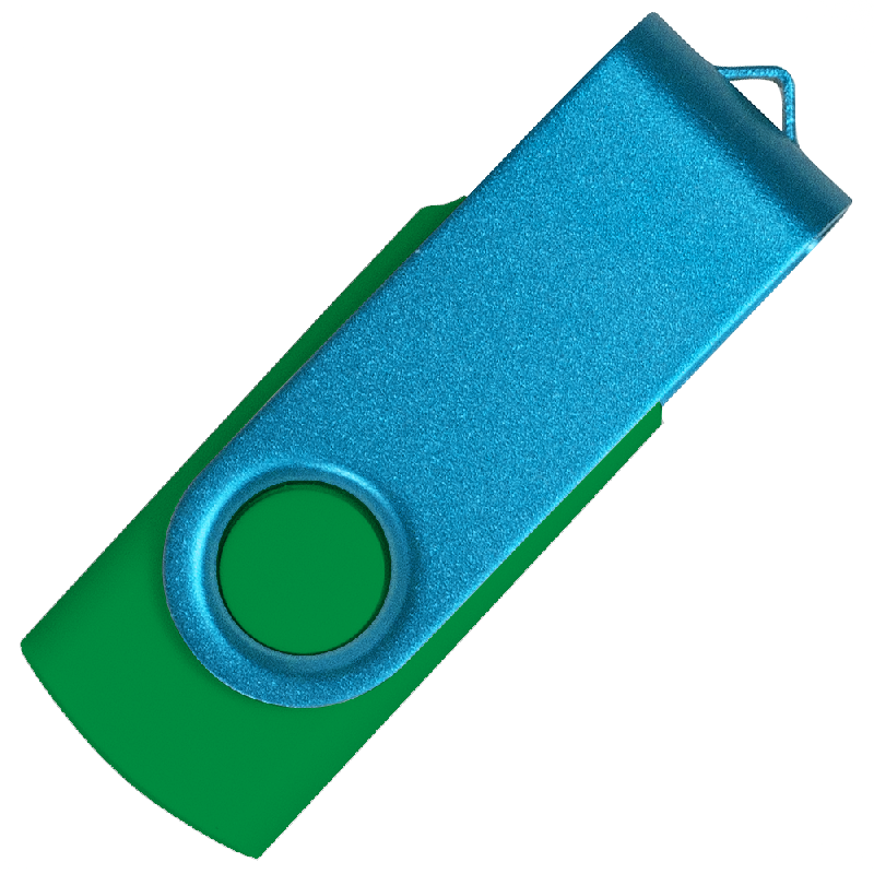 Флеш накопитель USB 2.0 Twister Сolor Mix 16GB, пластик Софт Тачметалл