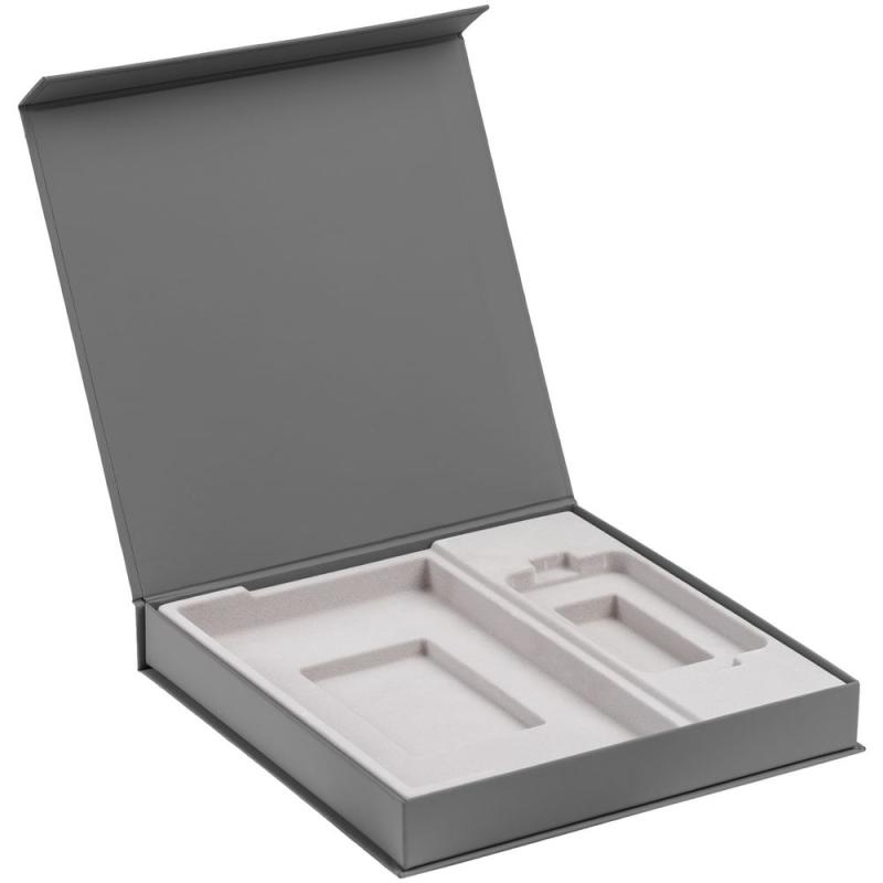 Коробка Modum с флокированным ложементом под ежедневник 13х21 см и аккумулятор