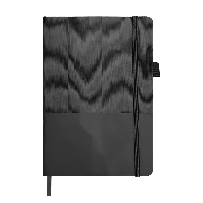 Блокнот А5 Burnie, в твердой обложке c резинкой и петлей для ручки в линейку