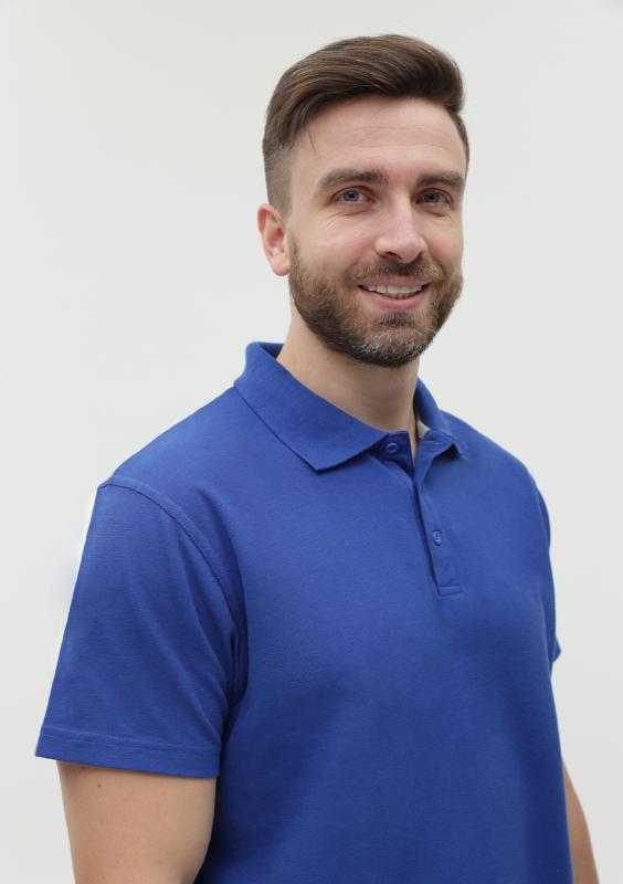 Рубашка поло мужская  STAN хлопок/полиэстер 185