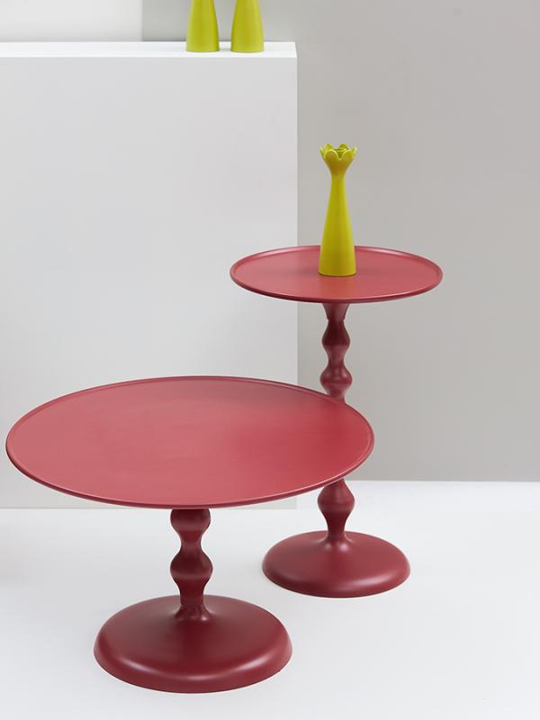 Столик приставной fluid, D38 см, жженый