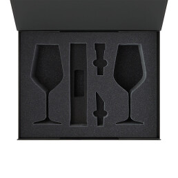 Ложемент под 2 бокала для вина + набор для вина Sacramento в большую коробку-трансформер (арт. 695722)