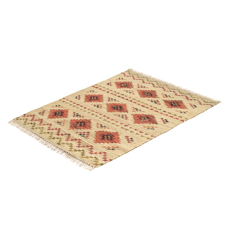 Ковер из джута и шерсти по мотивам башкирских орнаментов из коллекции cultural heritage, 160х230 см