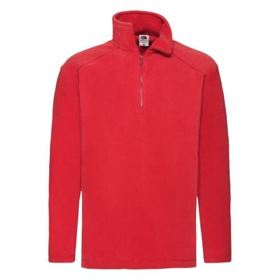 Толстовка "Half Zip Fleece", красный_2XL, 100% полиэстер, 300 г/м2