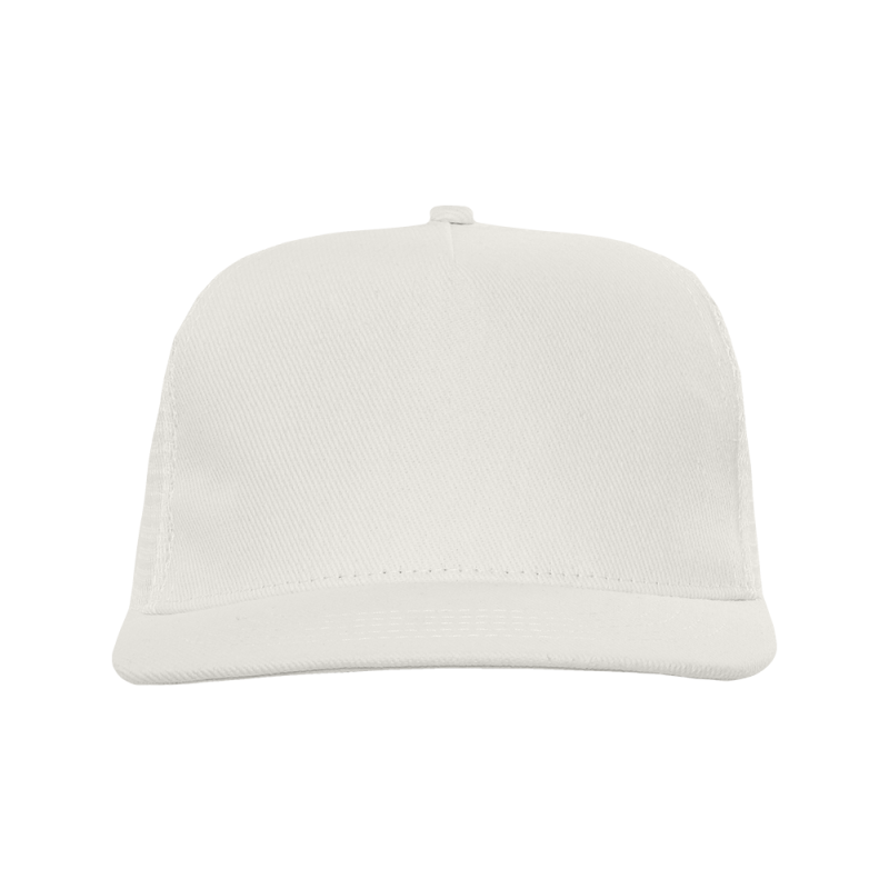 Бейсболка прямой козырёк STAN 5 клиньев хлопок 330,09, Молочный (11)