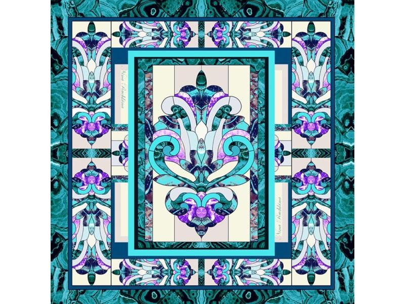 Набор: платок Каменный цветок и свеча Утонченность