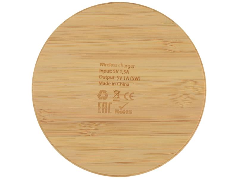 Беспроводное зарядное устройство из бамбука Cap