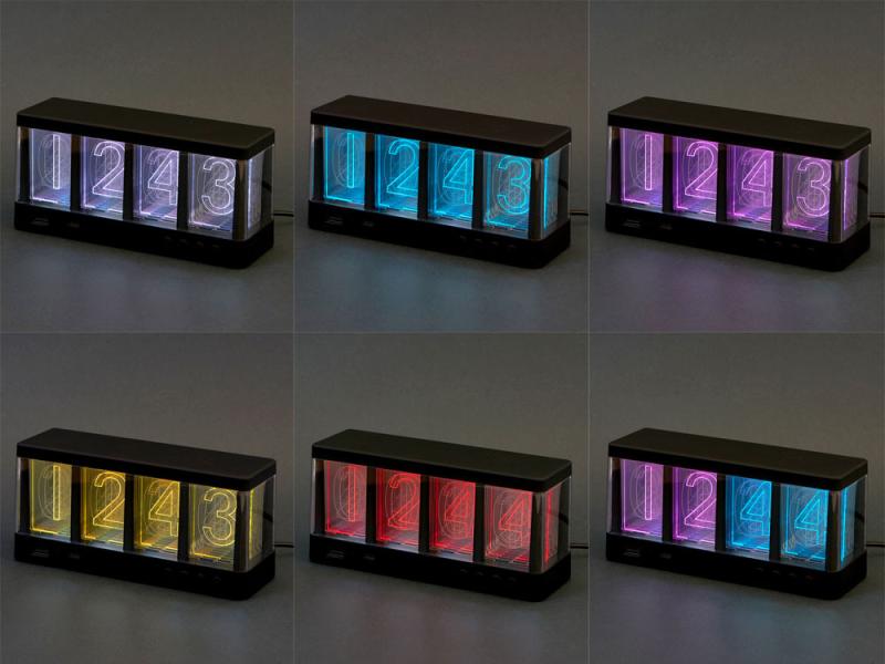 Часы с LED-подсветкой и беспроводной зарядкой Cyber, 10 Вт