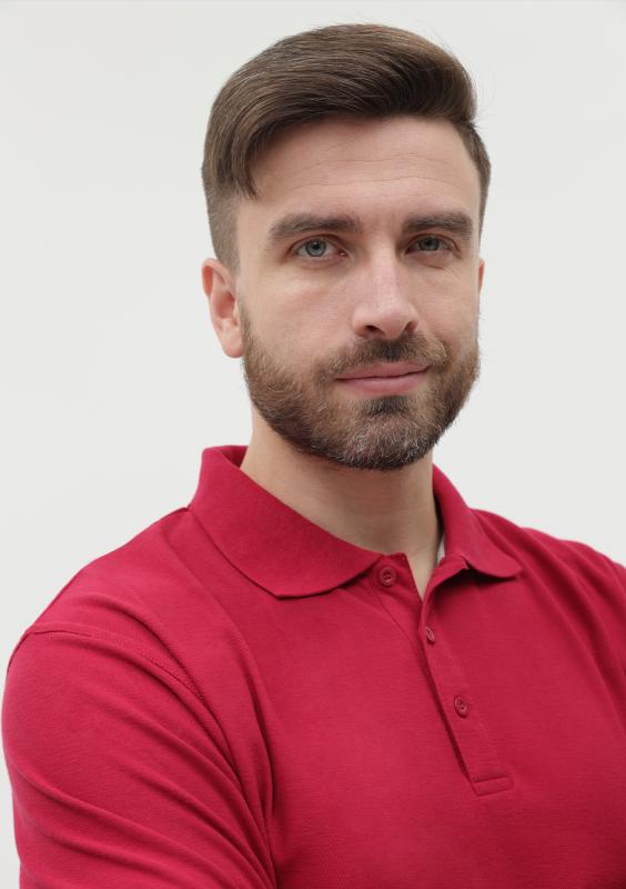 Рубашка поло мужская  STAN хлопок/полиэстер 185