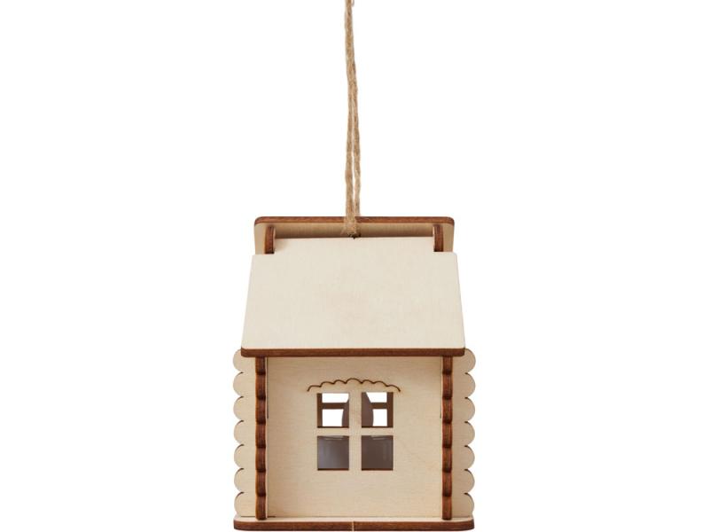 Деревянная подвеска на елку с подсветкой Lumihut