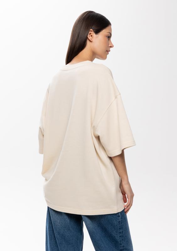 Футболка унисекс оверсайз STAN хлопок/полиэстер 260, 40, Молочный (11)