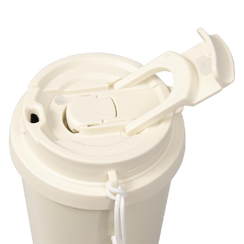 Термокружка Cosmostar металлическая, 550 мл, кремовая  в тубусе