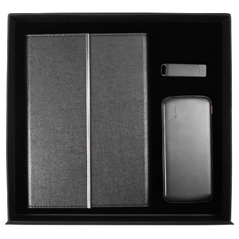 Набор подарочный Solution Prestige Trio ( ежедневник, внешний аккумулятор «Universal», флеш накопитель Bergamo 16GB)