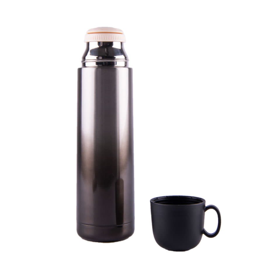 Термос вакуумный GRADIENT, сталь, синий, 500 мл