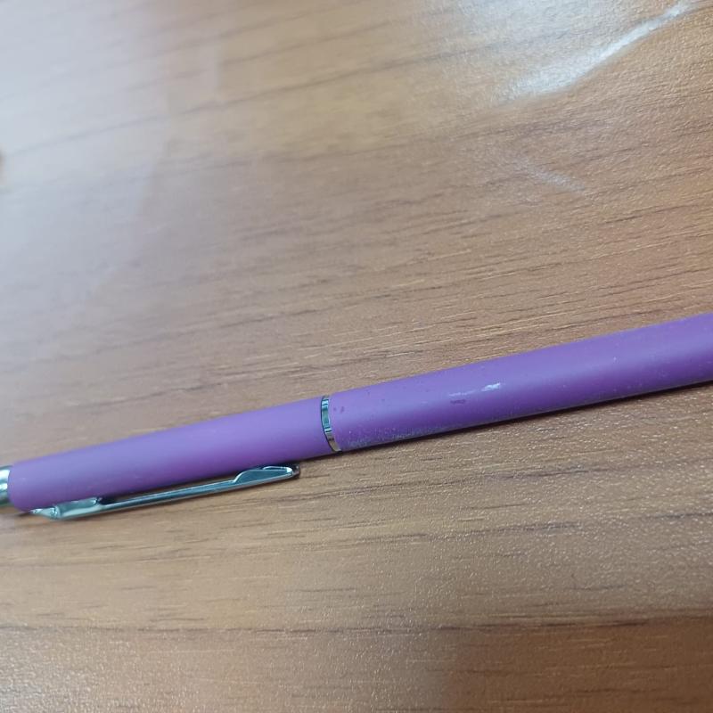 Ручка-стилус металлическая шариковая Jucy Soft soft-touch