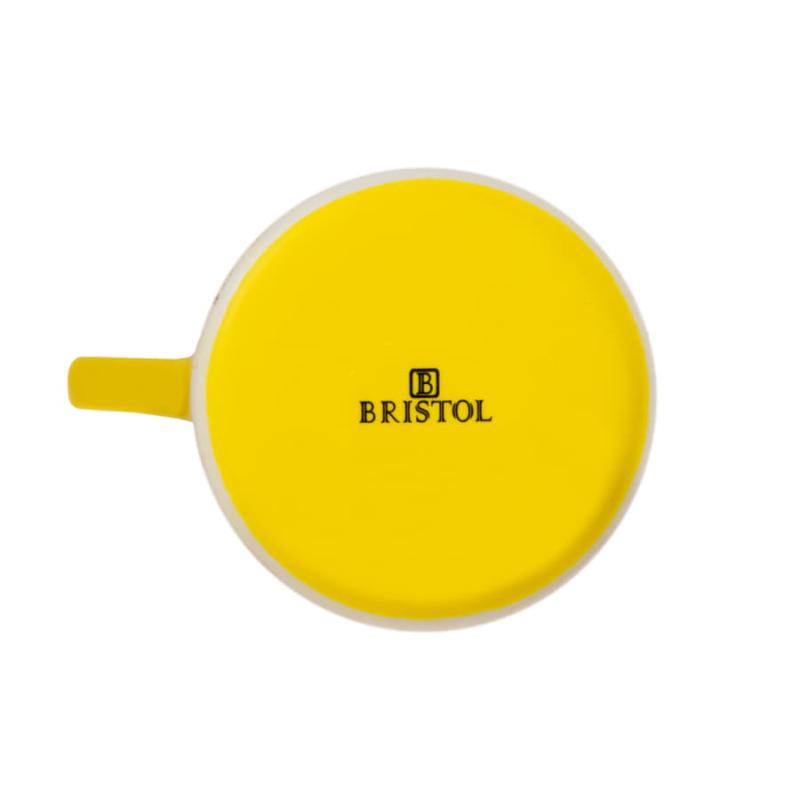 Чайная пара ICE CREAM, голубой с белым кантом, 200 мл, фарфор