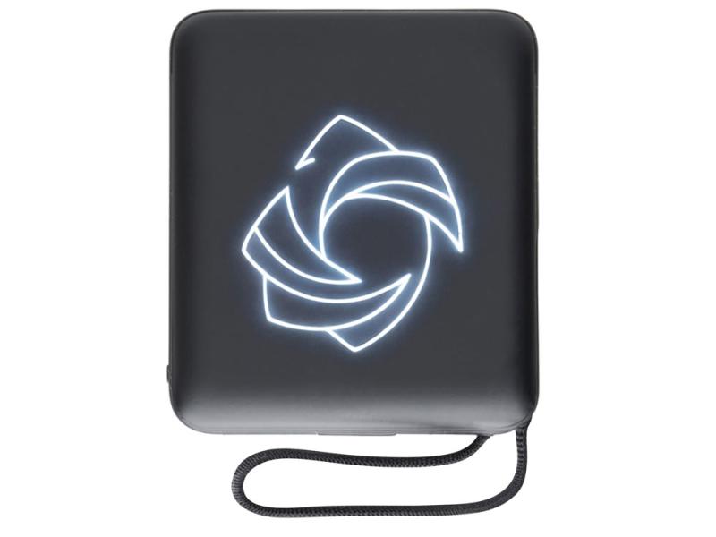 Магнитный беспроводной внешний аккумулятор c подсветкой лого Энчант, 10000 мАч