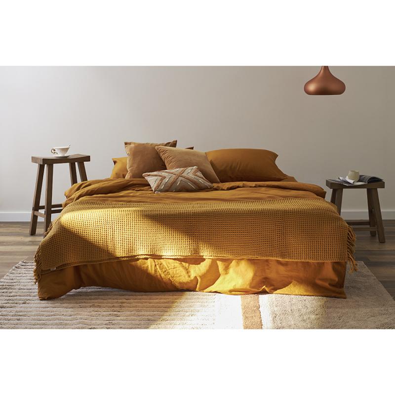 Простыня на резинке изо льна и хлопка  из коллекции essential, 180х200х30 см