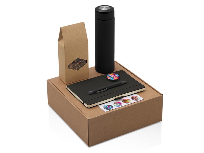 Набор Warmpage с термосом, блокнотом, ручкой и чаем