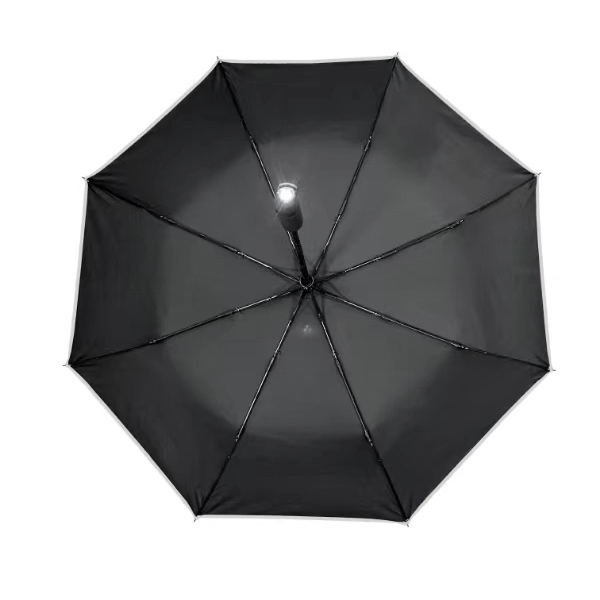 Зонт складной автоматический с фонариком Forest Walker, диаметр 108 см, 8 панелей, со светоотражающей полосой в подарочной коробке