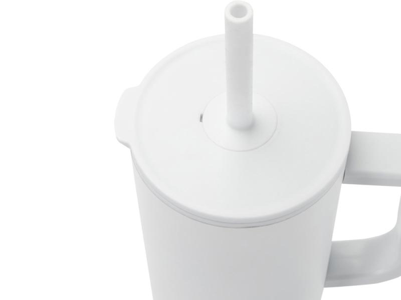 Герметичная термокружка Brady с силиконовой трубочкой, переработанная сталь, 900 мл