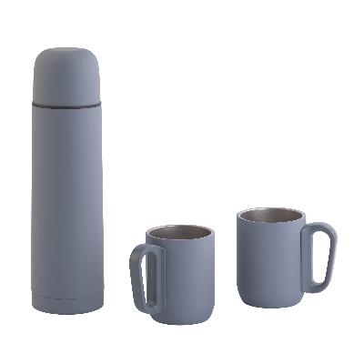 Набор "Гейзер" (термос, 2 кружки), покрытие soft touch