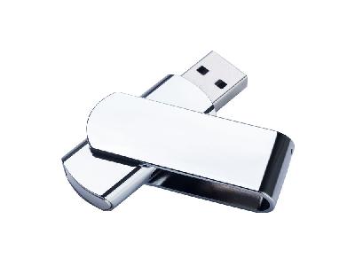 USB 2.0- флешка на 8 Гб глянцевая поворотная