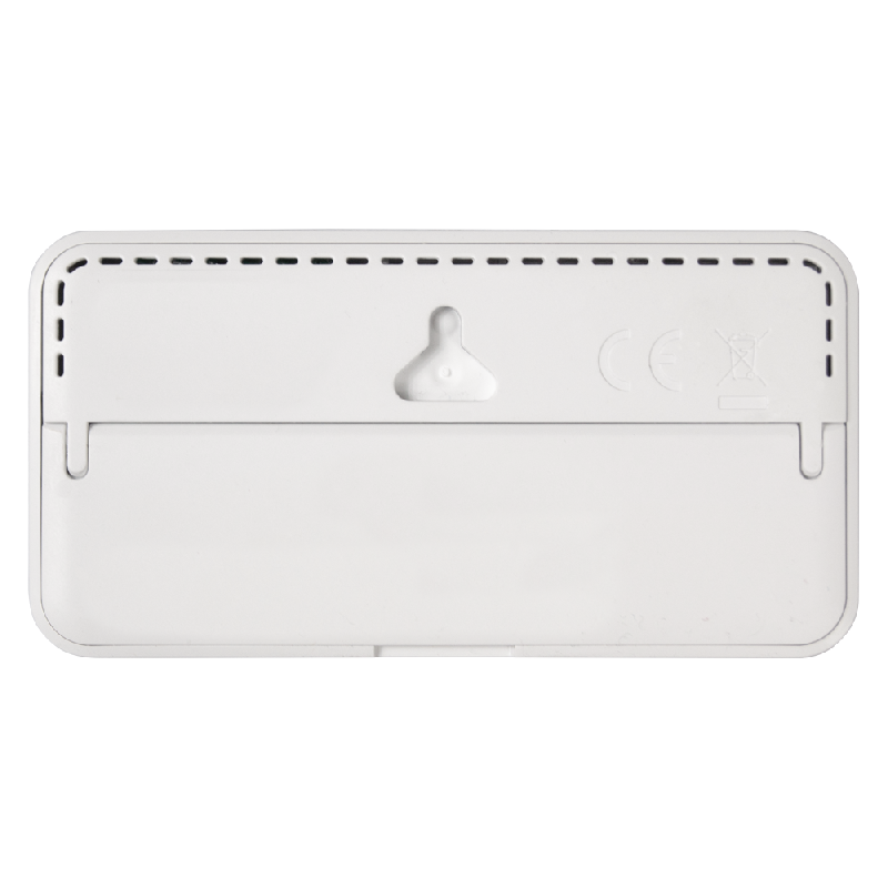 Часы настольные Chronos с термометром и гигрометром, с жк дисплеем, белые