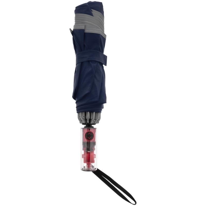 Зонт наоборот складной Futurum со светоотражающим кантом