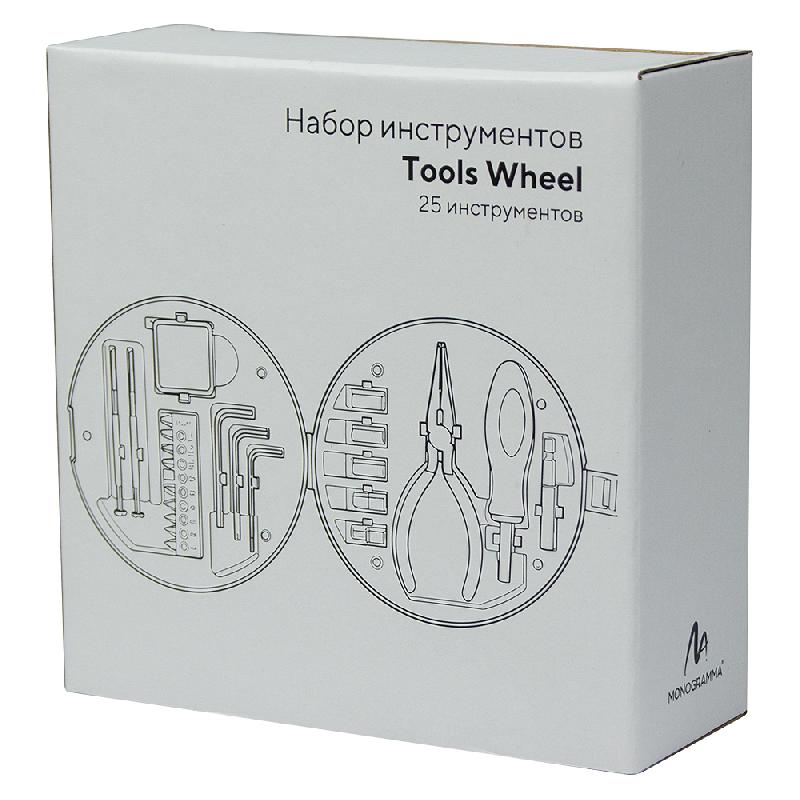 Набор инструментов Tools Wheel, 25 инструментов, в пластиковом футляре