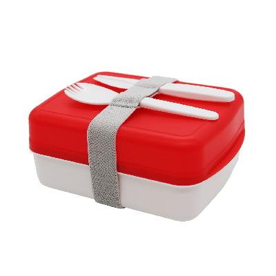 Ланч-бокс Lunch Blue line со столовыми приборами