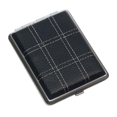 Портсигар SQuire, натуральная кожа,   с прострочкой, 74*95*18 мм