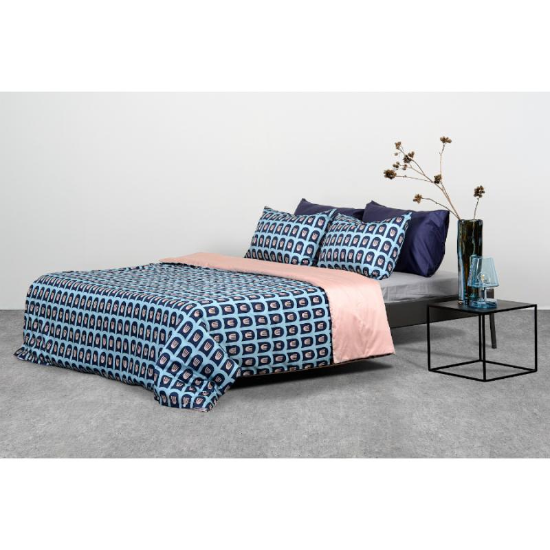 Набор из двух наволочек из сатина с принтом  time из коллекции cuts&pieces, 50х70 см