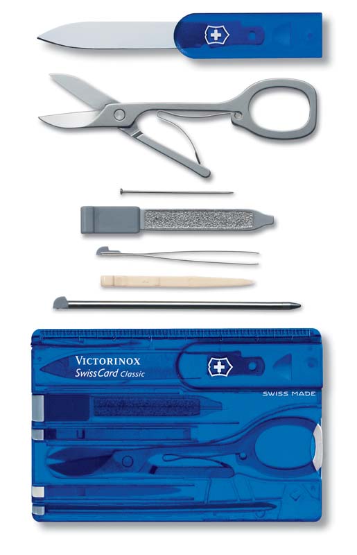 Швейцарская карточка VICTORINOX SwissCard Classic, 10 функций, полупрозрачная