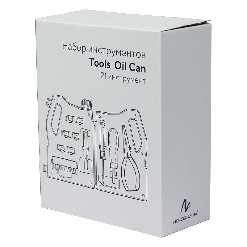 Набор инструментов Tools Oil Can, 21 инструмент, в пластиковом футляре