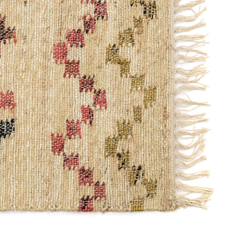 Ковер из джута и шерсти по мотивам башкирских орнаментов из коллекции cultural heritage, 160х230 см