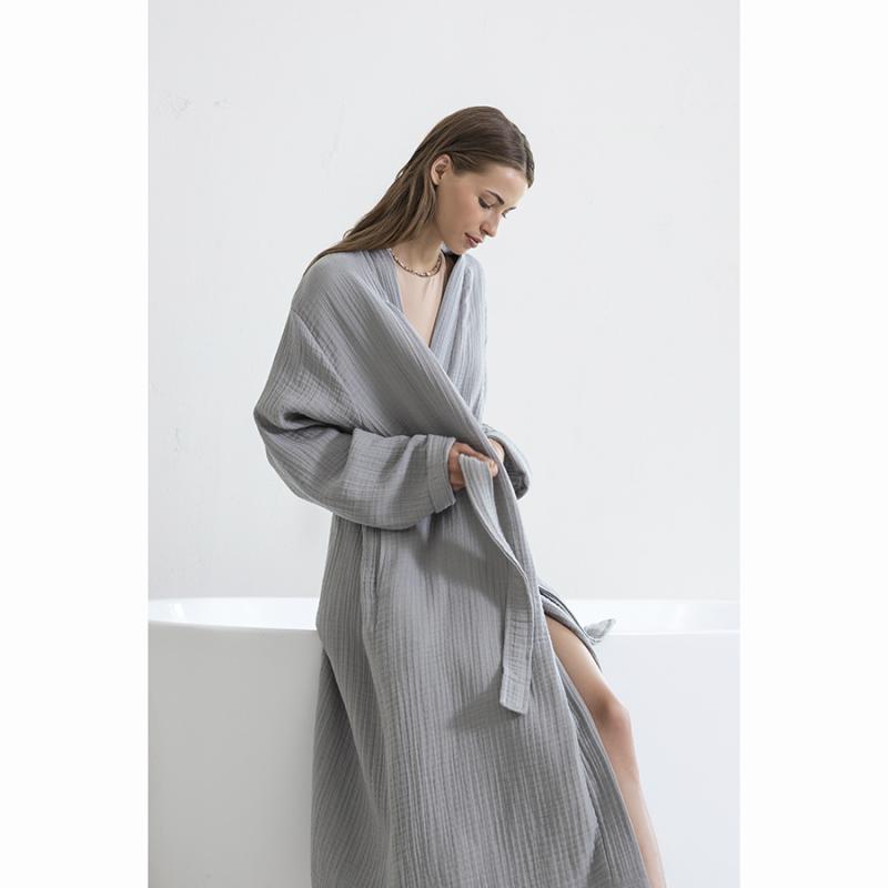 Халат из многослойного муслина  из коллекции essential, размер m