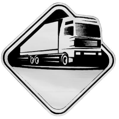 Шильд-наклейка фура, серебро