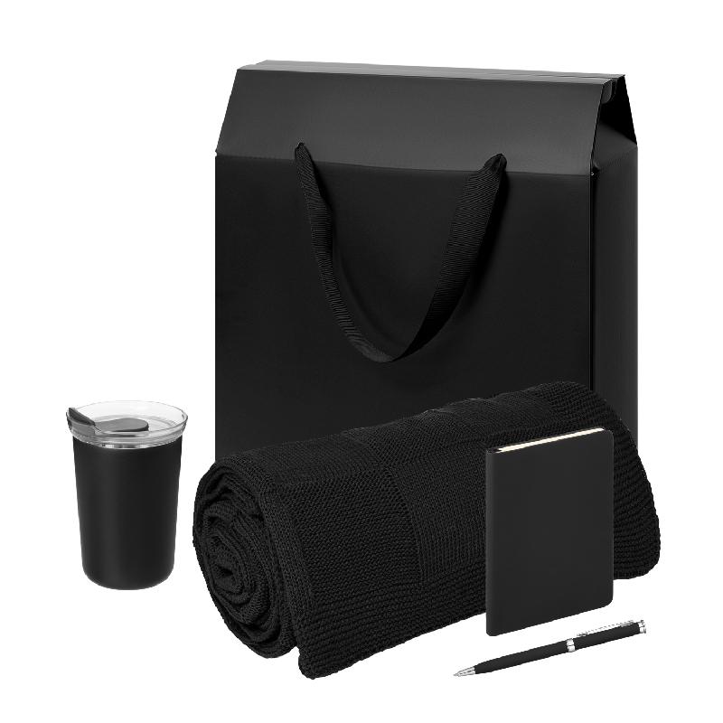 Подарочный набор Welcome Pack Spark mini,  (термокружка, блокнот, ручка, плед, коробка-пакет)