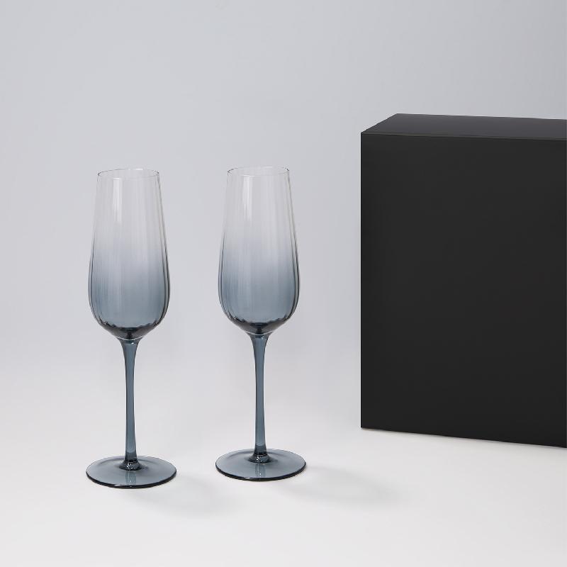 Подарочный набор 2 бокала для шампанского Mancera в черной коробке